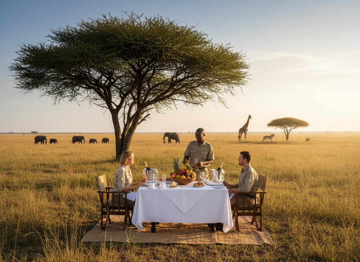 Breakfast in the bush with wildlife views